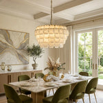 Hexagonal Layered Alabaster Chandelier — image 4