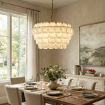 Hexagonal Layered Alabaster Chandelier — image 2