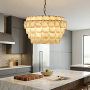 Hexagonal Layered Alabaster Chandelier — image 8