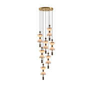 Hourglass Duo Alabaster Pendant Lamp