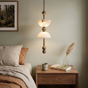 Hourglass Duo Alabaster Pendant Lamp