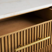 Favera Nine-Drawer Dresser — HONEY / CARRARA
