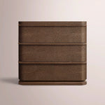 Liromelle Shagreen Closed Nightstand — MOCHA SHAGREEN/BROWN BRUSHED OAK / 26