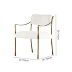 Axton Forge Retro Copper Iron Frame Dining Chair For Dining & Living Room