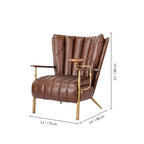 Axton Forge Leather Armchair Cigar Chair For Living Room