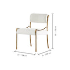 Axton Forge Retro Copper Iron Frame Armless Dining Chair for Dining Room
