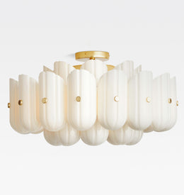 Lorna Glass Double Tier Flush Mount 25