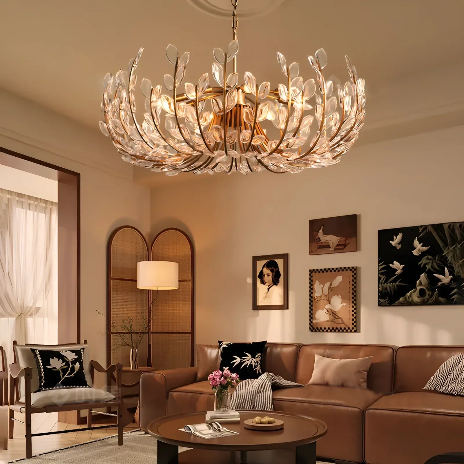 Adela 8 Light Chandelier 32“ -Kimoylights