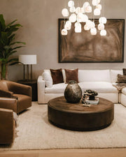 Ewen Natural Alabaster Round Chandelier 48