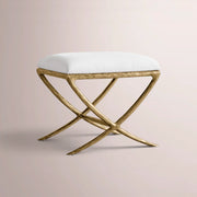 Caloria X-Base Stool — FORGED BRASS / SNOW WHITE