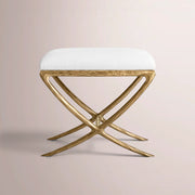 Caloria X-Base Stool — FORGED BRASS / SNOW WHITE