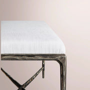 Caloria Fabric End-of-Bed Bench — FORGED BRONZE / 60