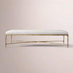 Caloria Rectangular Coffee Ottoman — FORGED BRONZE / SNOW WHITE / 60