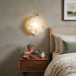 Irregular Alabaster Brass Wall Lamp