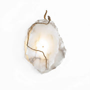 Irregular Alabaster Brass Wall Lamp