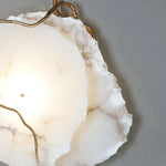 Irregular Alabaster Brass Wall Lamp