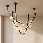 Isolde Draped Arc Alabaster Chandelier