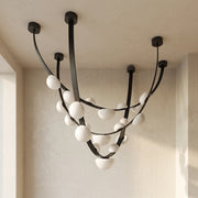 Isolde Draped Arc Alabaster Chandelier