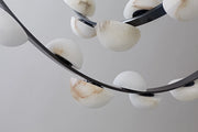 Isolde Draped Arc Alabaster Chandelier