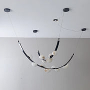Isolde Draped Arc Alabaster Chandelier