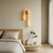 J-Shape Arlo Loop Alabaster Wall Sconce