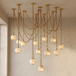 Alabaster Spherical Chain Chandelier