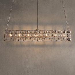 La Cage Rectangular Chandelier 7 Light