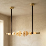 Leather Strap Alabaster Beaded Chandelier — image 6