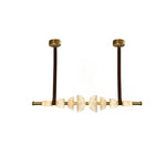 Leather Strap Alabaster Beaded Chandelier — image 10