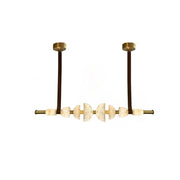 Leather Strap Alabaster Beaded Chandelier — image 10