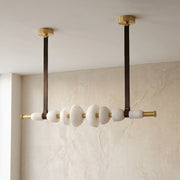 Leather Strap Alabaster Beaded Chandelier — image 8