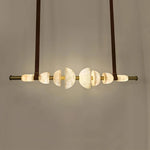 Leather Strap Alabaster Beaded Chandelier — image 7