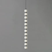 Linear Orbique Alabaster Bead Pendant Light