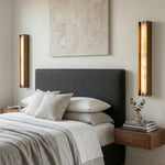 Linear Symmetry Alabaster Wall Sconce