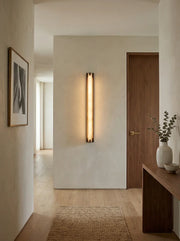 Linear Symmetry Alabaster Wall Sconce