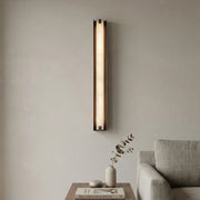 Linear Symmetry Alabaster Wall Sconce