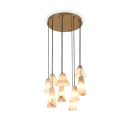 Linnea Tapered Alabaster Cluster Chandelier