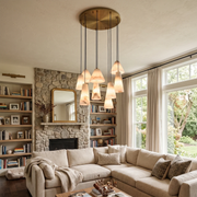 Linnea Tapered Alabaster Cluster Chandelier