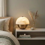 Luna Stone Hemispherical Alabaster Table Lamp — image 4