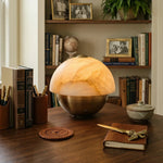 Luna Stone Hemispherical Alabaster Table Lamp — image 3