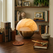 Luna Stone Hemispherical Alabaster Table Lamp — image 3