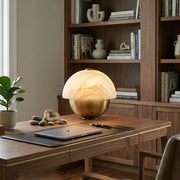 Luna Stone Hemispherical Alabaster Table Lamp — image 5