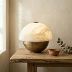 Luna Stone Hemispherical Alabaster Table Lamp — image 8