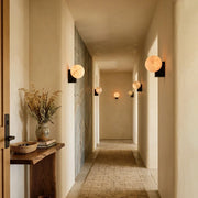 Lunara Alabaster Globe Wall Sconce