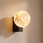 Lunara Alabaster Globe Wall Sconce
