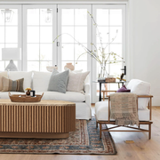 Mullhaven Oak Wood & Stone Coffee Table 48