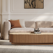 Mullhaven Oak Wood & Stone Coffee Table 48