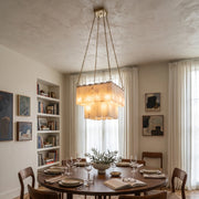 Maren Tiered Alabaster Tile Chandelier