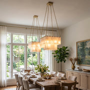 Maren Tiered Alabaster Tile Chandelier