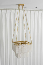 Maren Tiered Alabaster Tile Chandelier